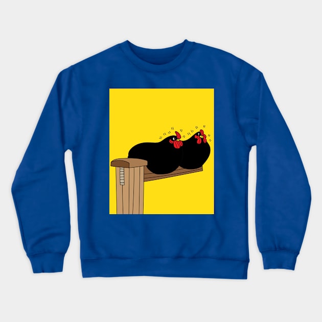 Crazy Chickens Funny Chicken Crewneck Sweatshirt by flofin